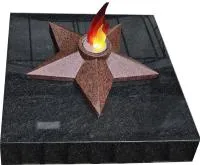 Звезда из красного гранита имитация пламени в Грязях (518453)