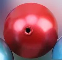 Ёлочный шар красный (518840) ∅ 500 мм. Грязи