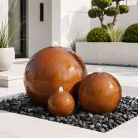 Шары 3 шт. фонтан Corten от (518907) ∅ 0,35 до 1 м. Грязи